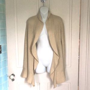 Lilly Pulitzer Gold Tan Dressy Ruffle Cardigan S